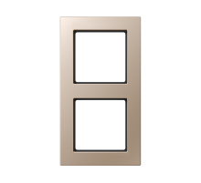 Рамка для вертикальной и горизонтальной установки, 2 поста; дюропласт; шампань; A CREATION  AC582CH  Jung