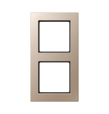 Рамка для вертикальной и горизонтальной установки, 2 поста; дюропласт; шампань; A CREATION  AC582CH  Jung