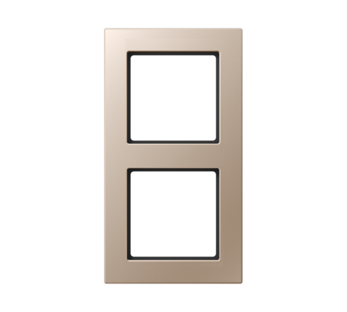 Рамка для вертикальной и горизонтальной установки, 2 поста; дюропласт; шампань; A CREATION  AC582CH  Jung