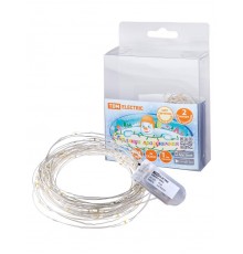 Гирлянда светодиодная "Роса20" 20LED, 2м, 3000К, 2хCR2032 ,  SQ0361-0054  TDM ELECTRIC