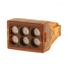 Экспресс-клемма СМК 773-606 с пастой, 6-проводная 0,75-4 мм (50 шт/уп)  07-5276  REXANT