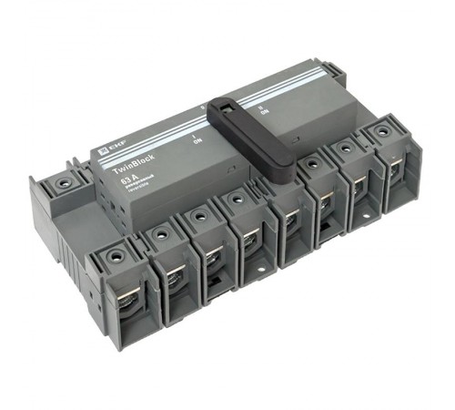 Рубильник 63A 4P реверсивный c рукояткой для прямой установки TwinBlock  tb-s-63-4p-rev  EKF