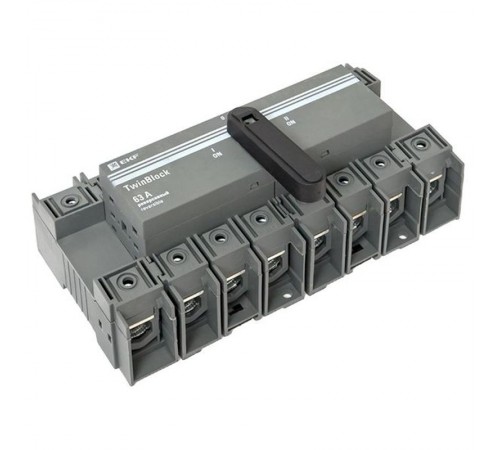 Рубильник 63A 4P реверсивный c рукояткой для прямой установки TwinBlock  tb-s-63-4p-rev  EKF