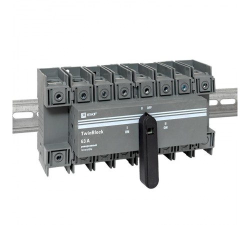 Рубильник 63A 4P реверсивный c рукояткой для прямой установки TwinBlock  tb-s-63-4p-rev  EKF