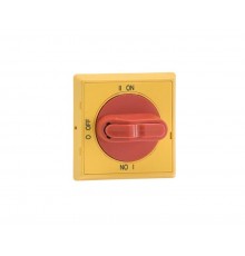 Ручка управления OHYS2AJE011 (красно-желтая) замок только в 0 пол. выносная для реверсивных рубильников ОТ16..125F_С  1SCA105301R1001  ABB