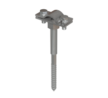 Держатель для прутка D6-10 мм вкручиваемый со шпилькой М8 L100 мм ZN  DPV-SM8-100-D6-10 ZN  КМ - профиль