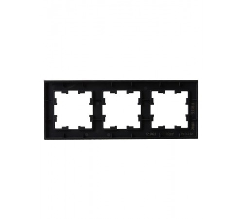 BRITE Рамка 3-ая РУ-3-2-Бр стекло черный матовый  BR-M32-G-31-K02  IEK