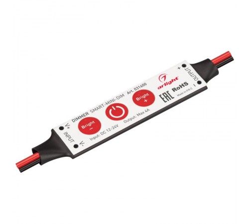 Диммер SMART-MINI-DIM (12-24V, 1x4A) (Arlight, IP20 Пластик, 5 лет)  031600  Arlight