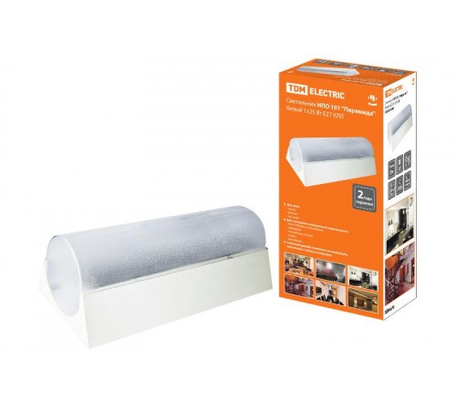 Светильник под лампу НПО 101 Пирамида 25Вт КЛЛ E27 IP20 белый  SQ0328-0002  TDM