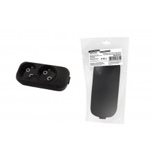 Колодка розеточная 2 гнезда 2П б/з 10А 250В черная серии "Народная"  SQ1806-0422  TDM