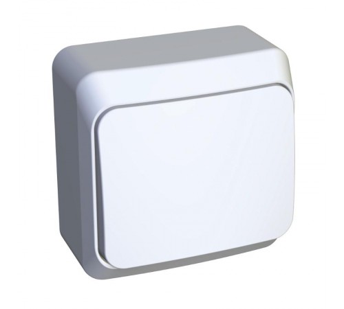 Этюд Белый О/У Переключатель 1-клавишный  BA10-004B  SE