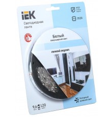 Лента светодиодная 5м блистер LSR-3528W120-9.6-IP20-12V -eco  LSR1-2-120-20-1-05  IEK