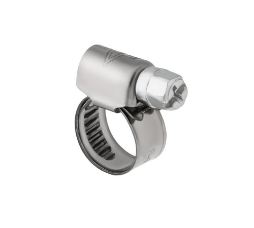 Хомут червячный 8-12/9-0,6мм, нержавеющая сталь W2, (50 шт/уп)  07-0708  REXANT