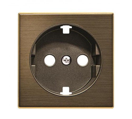 Накладка для розетки SCHUKO с плоской поверхностью, серия SKY, цвет античная латунь  2CLA858890A1201  ABB