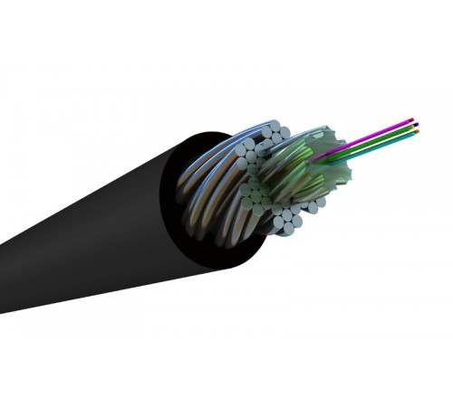 FO-AWS2-OUT-9-1-PE-BK Кабель волоконно-оптический 9/125 (G.652D) одномодовый, 1 волокно, гибкий, бронир., внешний, PE, черн. 446844  Hyperline