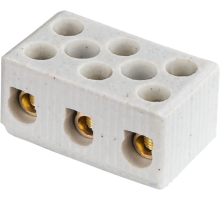 Клемма керамическая винтовая КВ 4 - 12 мм 3 пары контактов 41А до 350 °C КЗВ NTB-HCR-3-41/WH  61712  Navigator