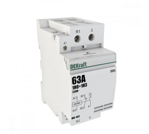Контактор модульный 1НО+1НЗ 63А 230В МК-103  18086DEK  DEKraft