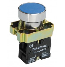 Кнопка управления LAY5-BA61 без подсветки синяя 1з   BBT60-BA-K07  IEK