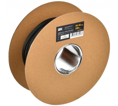 Оплетка кабельная 10-16мм полиэстер 100м черная   UBS10-PL-1016-100-K02  IEK