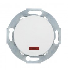 Выключатель одноклавишный (схема 1L) с индикатором 10А, 250В (белый) Vintage  880204-1  Ecoplast