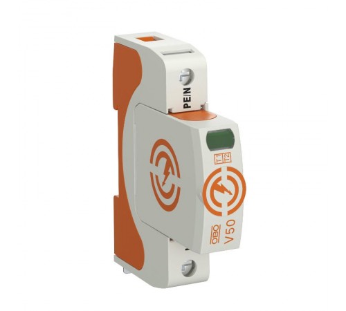 Устройства защиты от импульсных перенапряжений УЗИП для силовых сетей 1 пол. (Класс I+II), 385В (V50-1-385)  5093572  OBO Bettermann