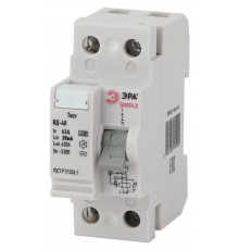 Выключатель дифференциальный (УЗО) ВД-40 (электронное) 2P 63А 30mA SIMPLE-mod-44 ЭРА SIMPLE  Б0039264  ЭРА