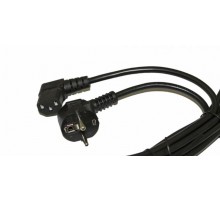 PWC-IEC13A-SHM-5.0-BK Кабель питания компьютера (Schuko+C13 (угловая)) (3x1.0), 10A, угловая вилка, 5м, цвет черн. 432111  Hyperline