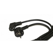 PWC-IEC13A-SHM-1.8-BK Кабель питания компьютера (Schuko+C13 (угловая)) (3x0.75), 10A, угловая вилка, 1.8м, цвет черн  432104  Hyperline