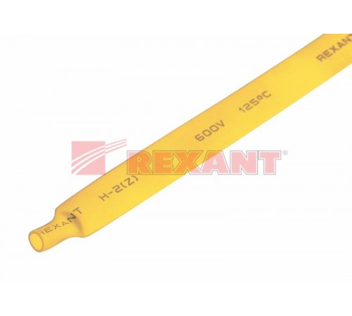 Термоусадка 8,0 / 4,0 мм, желтая (1м)  20-8002  REXANT