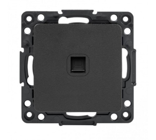 Стокгольм Механизм Розетки RJ-45 1-местной черный PROxima  EZK01-035-10  EKF