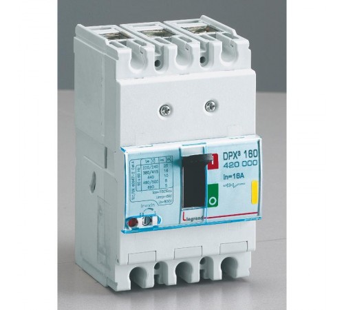 Автоматический выключатель DPX 160 - термомагнитный расцепитель - 16 кА - 400 В~ - 3П - 16 А  420000  Legrand