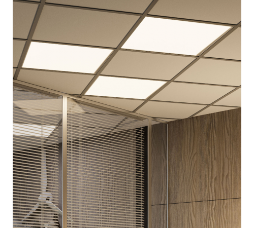 Светильник светодиодный универсальный IP20 595*595*19мм 45W 4100lm 4000K офисный призм. рассеиватель 1/4  842123245  Gauss