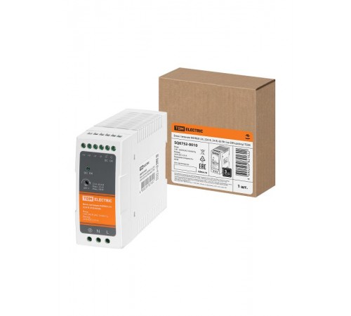 Блок питания MDR60-24, 220 В, 24 В, 60 Вт (на DIN-рейку)  SQ0752-0010  TDM