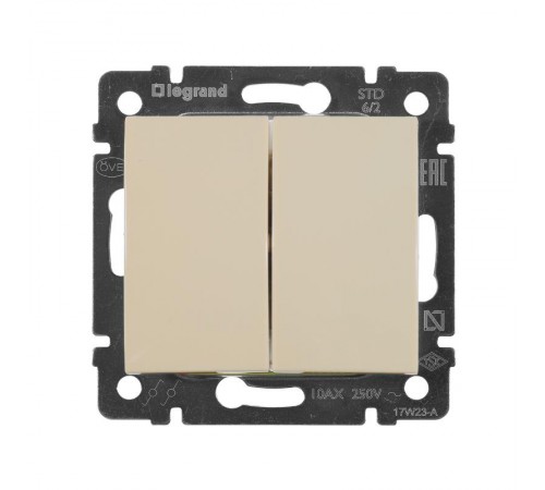 Valena Сл. кость Переключатель 2-х клавишный  774308  Legrand