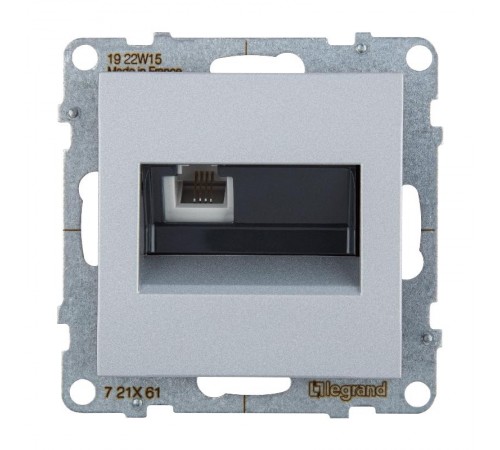 SUNO Телефонная розетка RJ11 одиночная. Цвет "Алюминий"  721361  Legrand