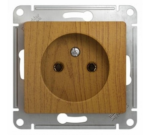Glossa Дерево Дуб Розетка без заземления  GSL000541  SE