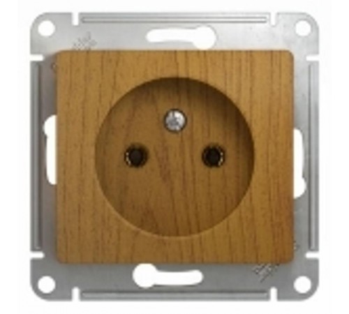 Glossa Дерево Дуб Розетка без заземления  GSL000541  SE