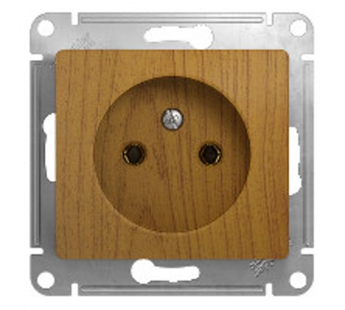 Glossa Дерево Дуб Розетка без заземления  GSL000541  SE