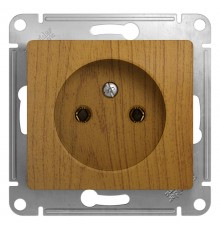 Glossa Дерево Дуб Розетка без заземления  GSL000541  SE