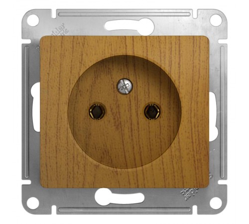 Glossa Дерево Дуб Розетка без заземления  GSL000541  SE