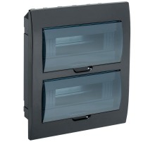 Корпус пластиковый встраиваемый на 24 модуля ЩРВ-П-24 IP41 черный KREPTA 3  MKP12-V-24-41-K02  IEK