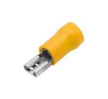 Наконечник плоский, с изолир.фланцем (розетка), 2,5-6мм.кв.4,8х0,8мм.  2C01P  DKC