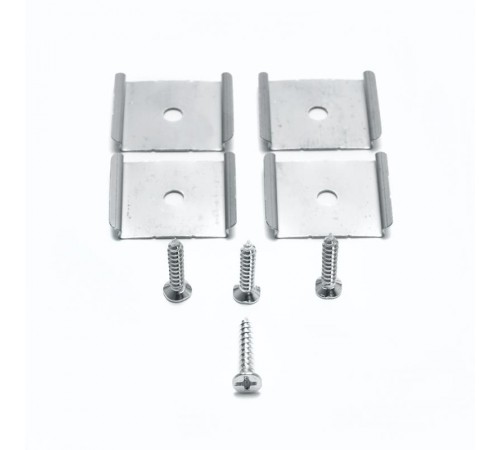 Профиль алюминиевый для светодиодной ленты накладной "Линии света" с крепежами, серебро, CAB256  10367  Feron