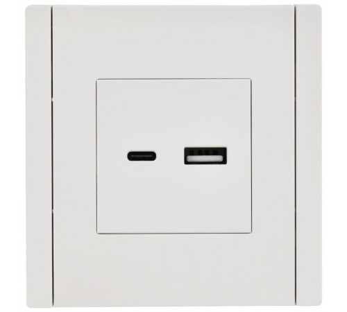 FORTE&PIANO Розетка USB A+C 3,1А FP250 белый  FP-U22-D31-K01  IEK