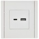 FORTE&PIANO Розетка USB A+C 3,1А FP250 белый  FP-U22-D31-K01  IEK
