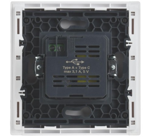 FORTE&PIANO Розетка USB A+C 3,1А FP250 белый  FP-U22-D31-K01  IEK