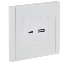 FORTE&PIANO Розетка USB A+C 3,1А FP250 белый  FP-U22-D31-K01  IEK