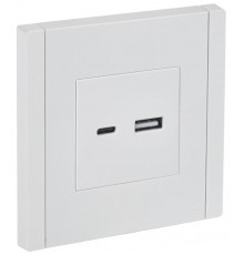 FORTE&PIANO Розетка USB A+C 3,1А FP250 белый  FP-U22-D31-K01  IEK