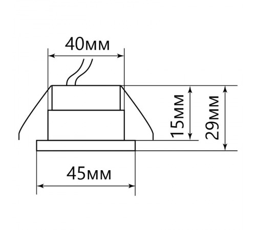 Светильник светодиодный встраиваемый для подсветки мебели LN003 3W 210 Lm 4000К прозрачный  28774  FERON