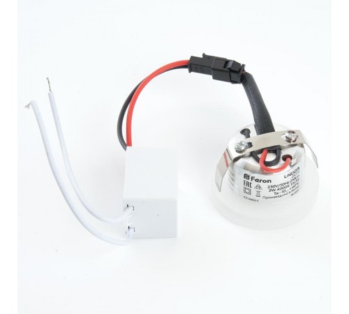 Светильник светодиодный встраиваемый для подсветки мебели LN003 3W 210 Lm 4000К прозрачный  28774  FERON